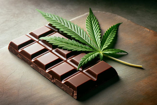 Suklaapatukka ja kannabiksen lehti