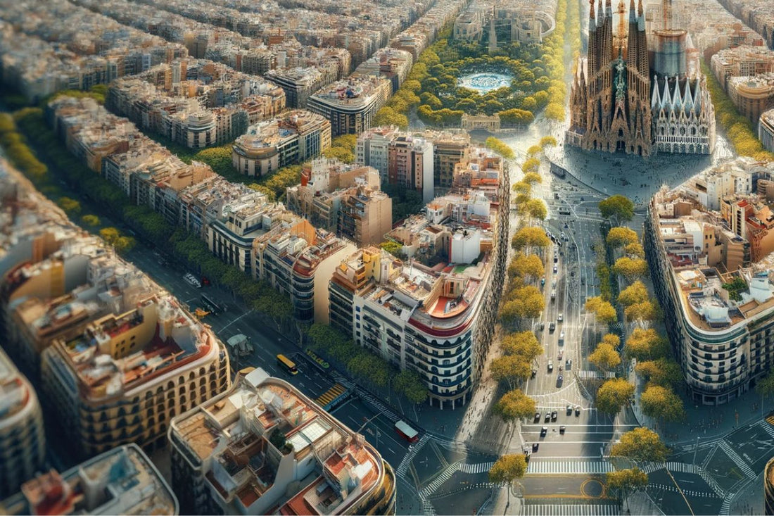 Barcelonan ilmakuva Espanjassa