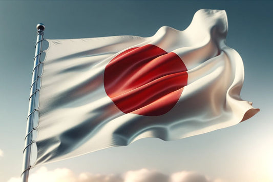 Japanin lippu heiluu