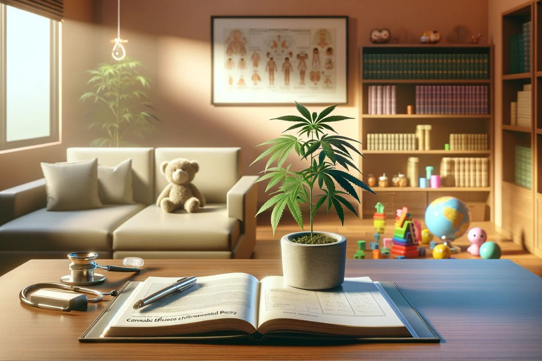 Kannabiskasvi pöydällä