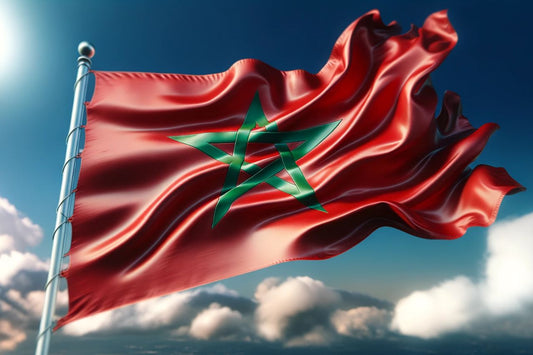 Marokon lippu heiluu