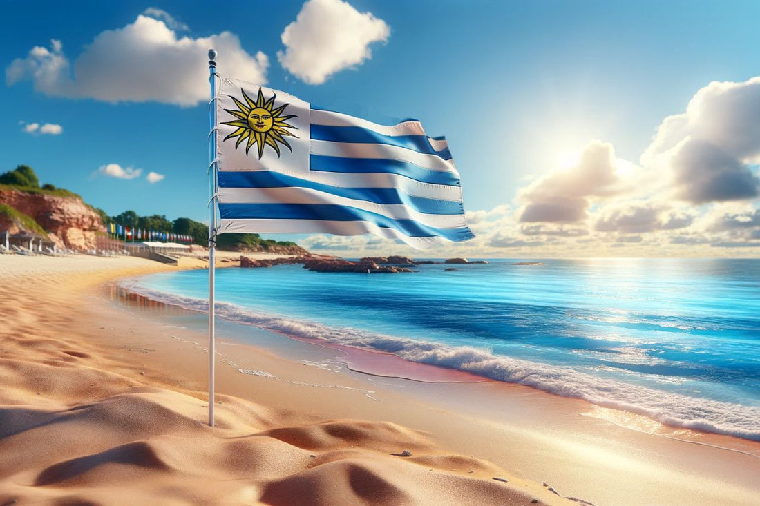 Uruguayn lippu heiluu