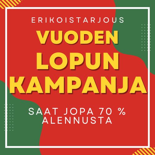 Vuoden lopun alennusmyynti – säästä 40 – 70 %