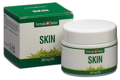 Jar and packaging of Formula Swiss CBD Skin balm, 300 mg CBD, 30 ml